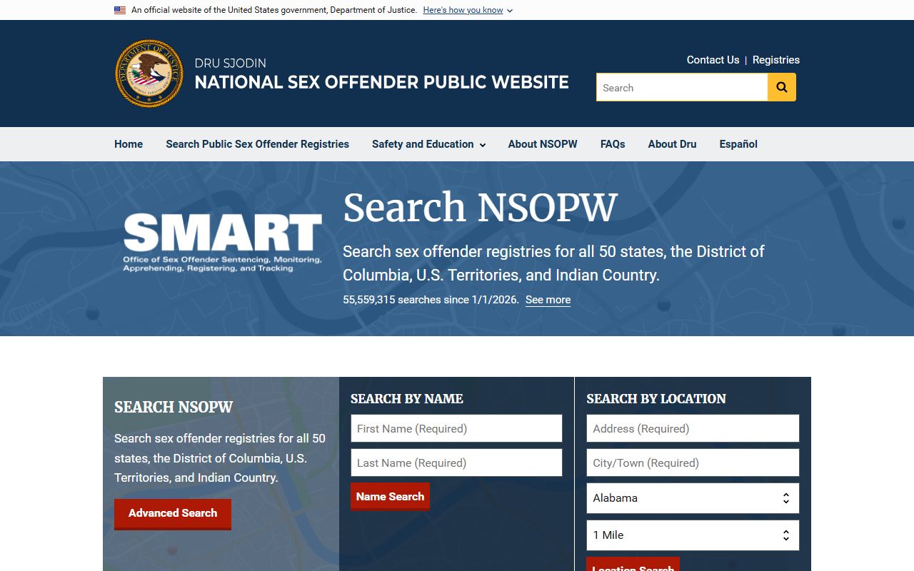 National Sex Offender Public Website for Warren County inmate records and offender status checks