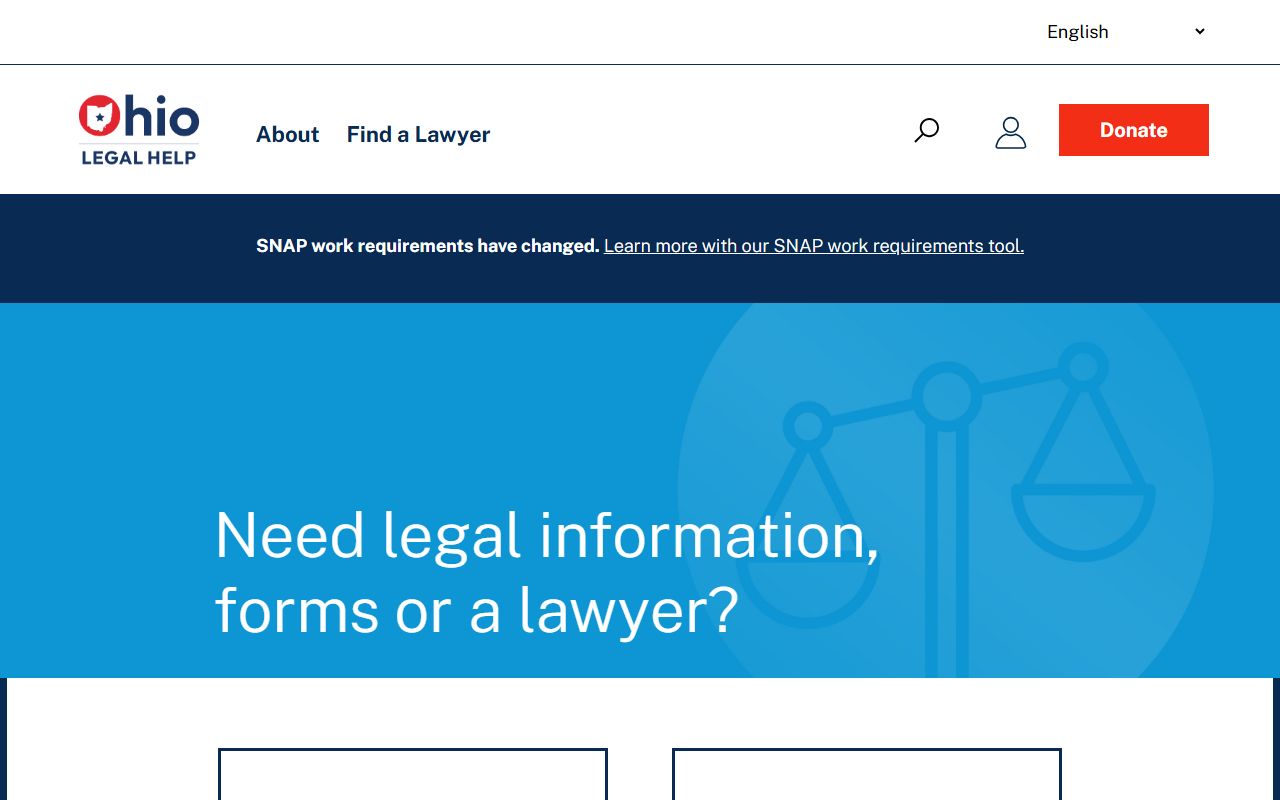 Ohio Legal Help self-help resource for Warren County court records
